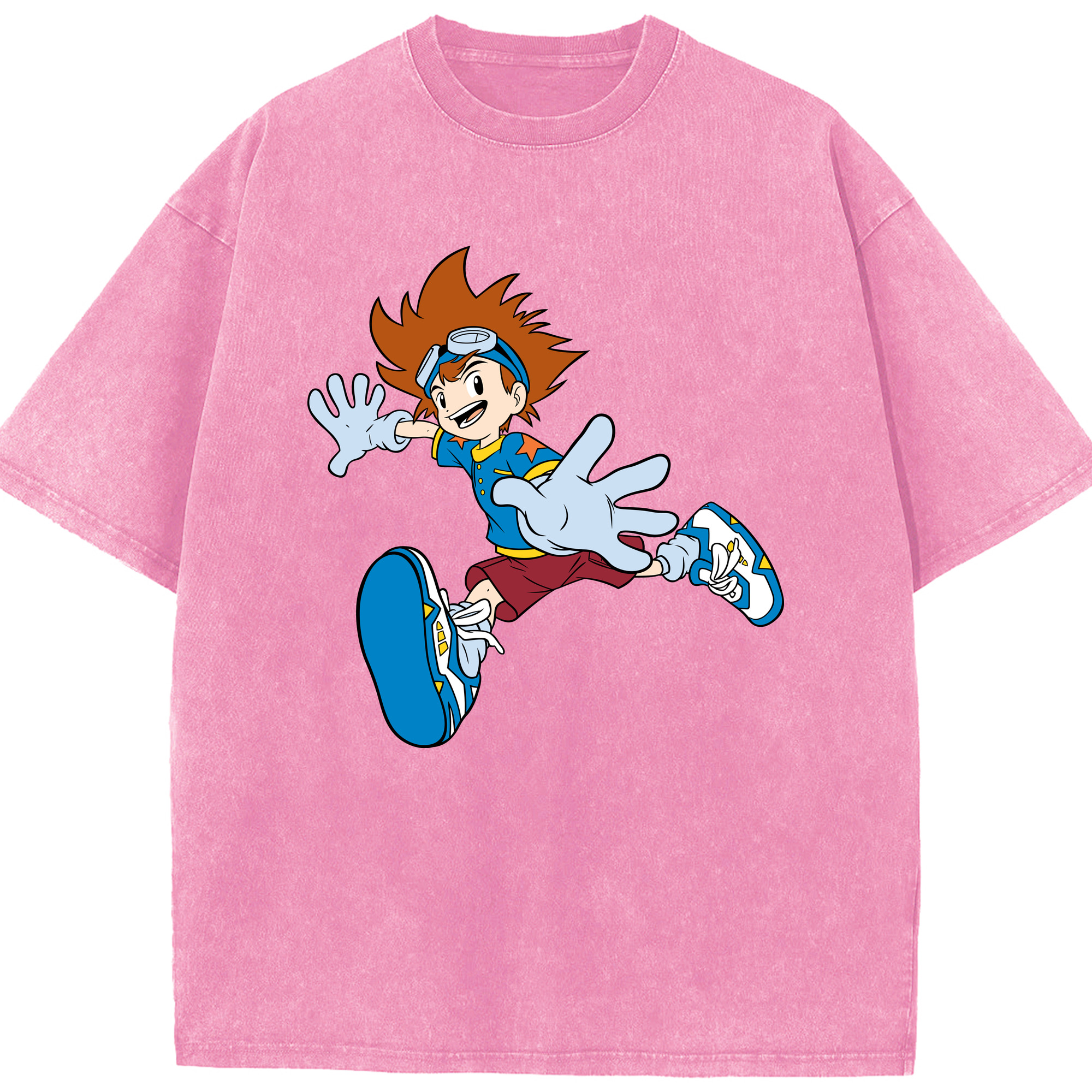 （画像用） Digimon デジタルモンスター/デジモン 綿100% ヴィンテージ風 半袖Tシャツ（フロントプリント）